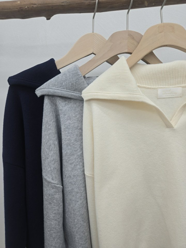 Most - Korean Women Fashion - #momslook - Pulse Collar Knit - 5