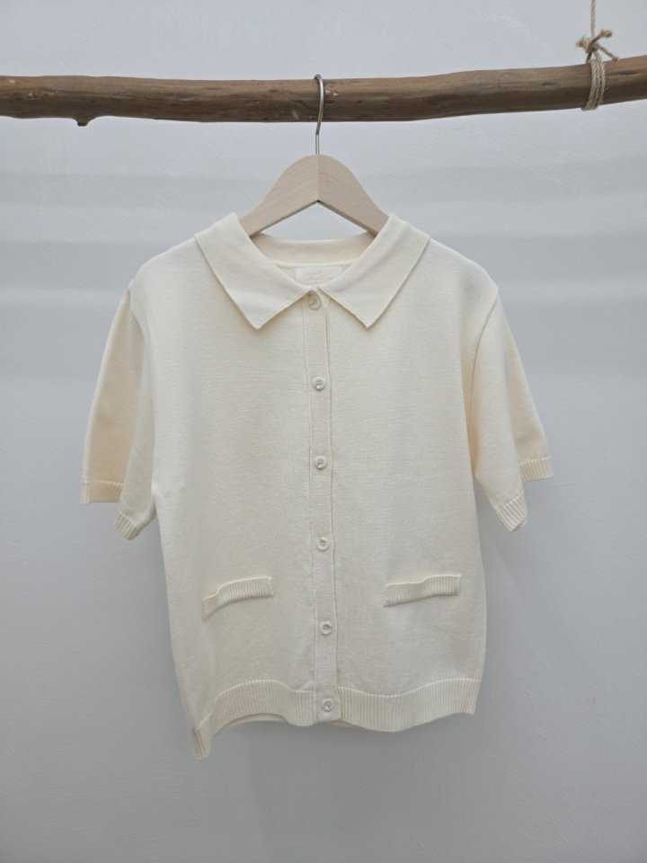 Most - Korean Women Fashion - #momslook - Nick Collar Short Sleeve Tee - 4