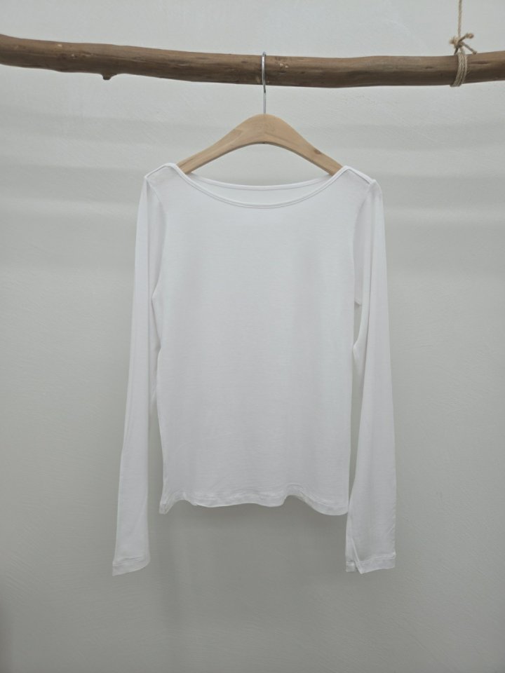 Most - Korean Women Fashion - #womensfashion - Boat Neck Tee - 5