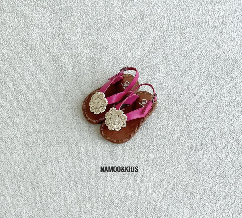 Namoo & Kids - Korean Children Fashion - #childofig - Vanilla Flower Flip Flops - 7