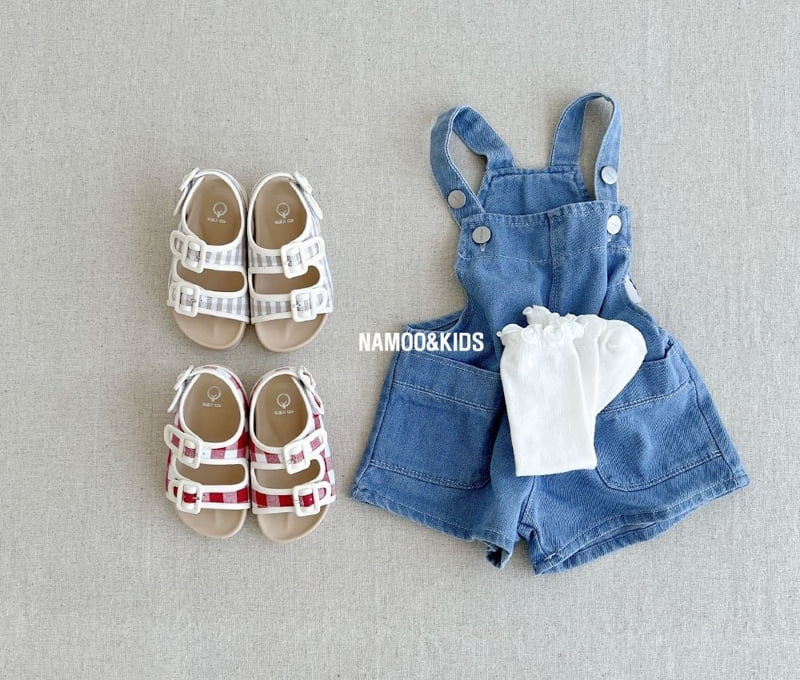 Namoo & Kids - Korean Children Fashion - #discoveringself - Check Birken Sandals