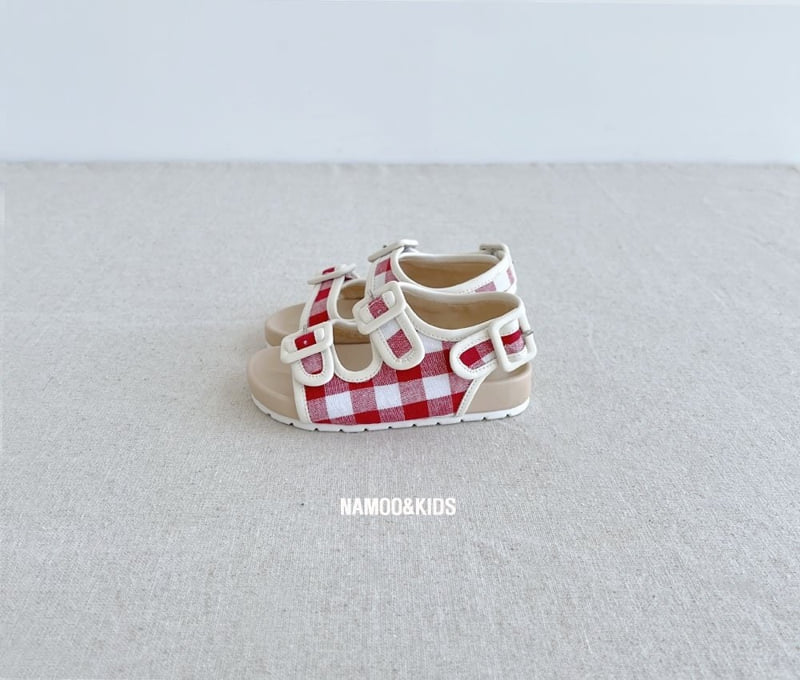 Namoo & Kids - Korean Children Fashion - #kidsshorts - Check Birken Sandals - 3