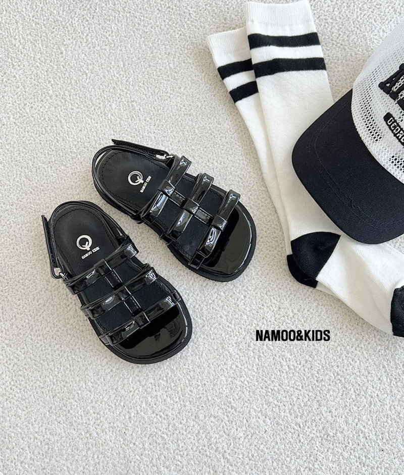 Namoo & Kids - Korean Children Fashion - #kidsshorts - Lora Ribbon Platform Sandals - 12