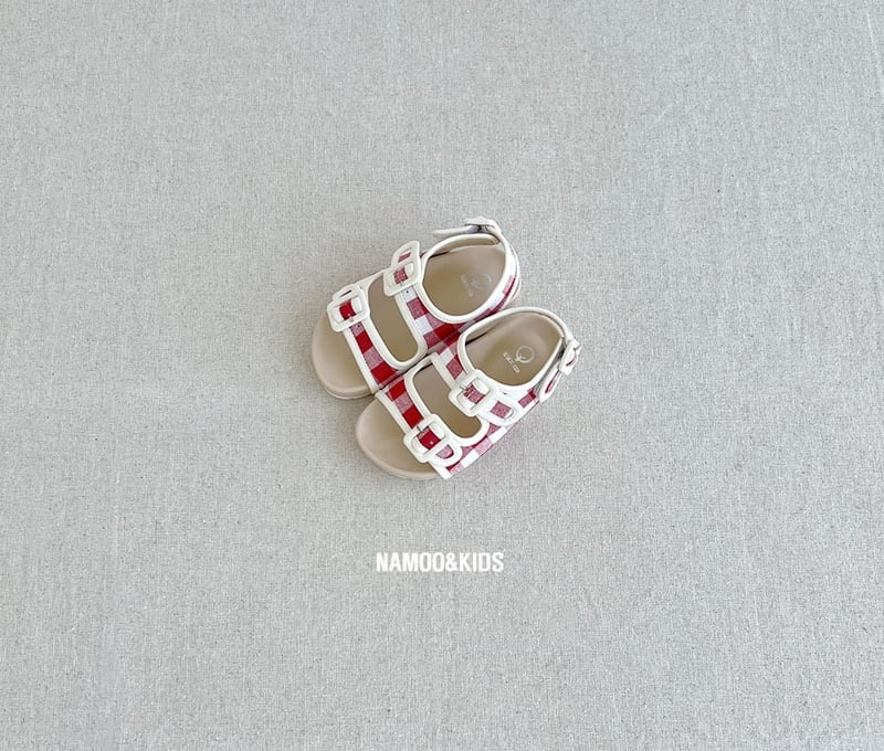 Namoo & Kids - Korean Children Fashion - #kidsshorts - Check Birken Sandals - 4