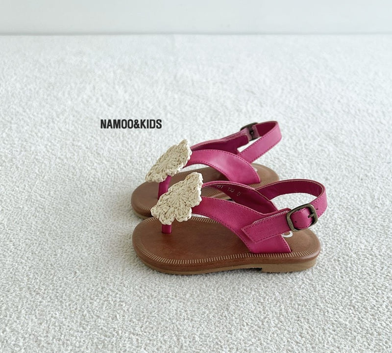Namoo & Kids - Korean Children Fashion - #littlefashionista - Vanilla Flower Flip Flops - 4