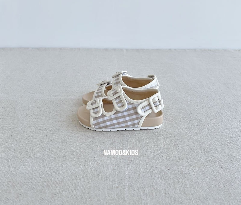Namoo & Kids - Korean Children Fashion - #prettylittlegirls - Check Birken Sandals - 10