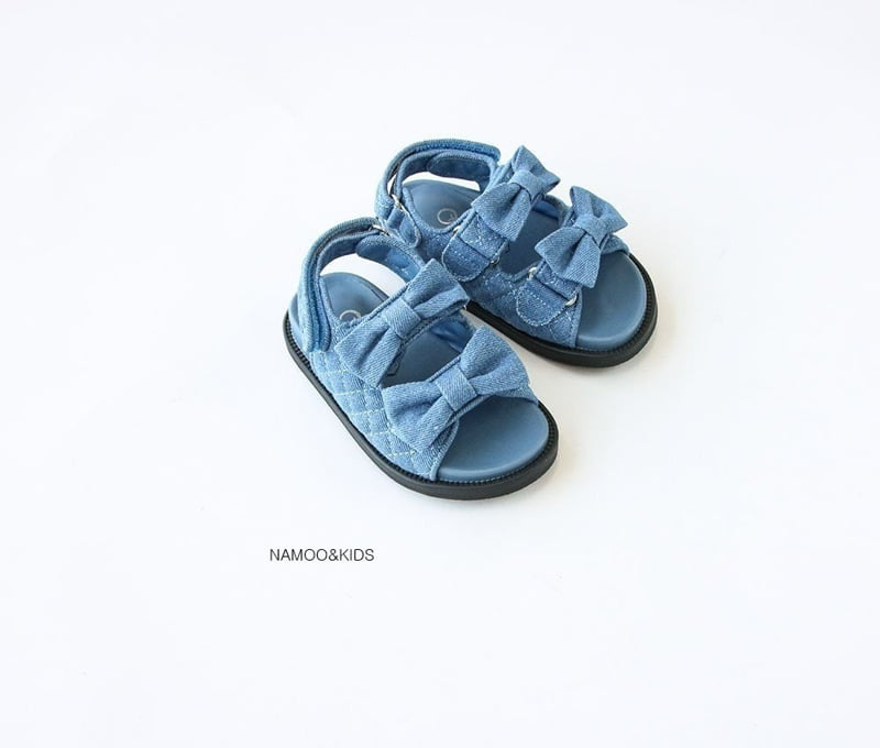 Namoo & Kids - Korean Children Fashion - #prettylittlegirls - Cami Ribbon Velcro Sandals - 8