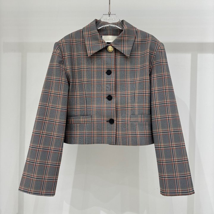Neroli36 - Korean Women Fashion - #momslook - H Tutu Check Jacket - 2