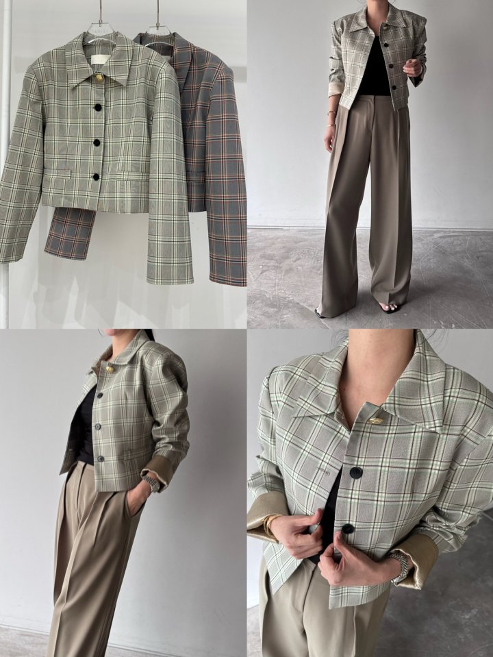 Neroli36 - Korean Women Fashion - #womensfashion - H Tutu Check Jacket - 4