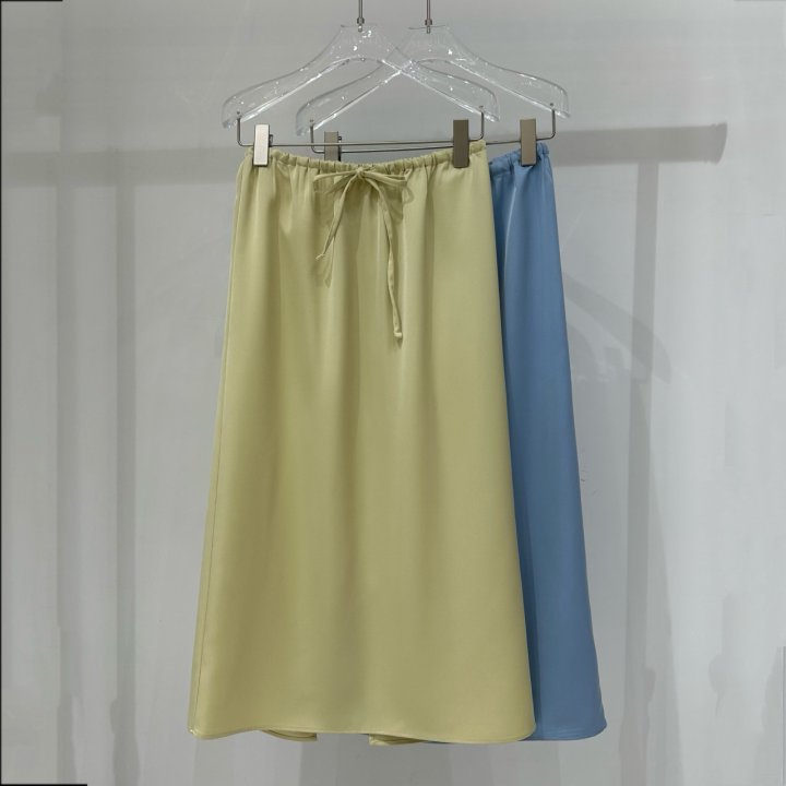 Neroli36 - Korean Women Fashion - #momslook - Color Satin Skirt