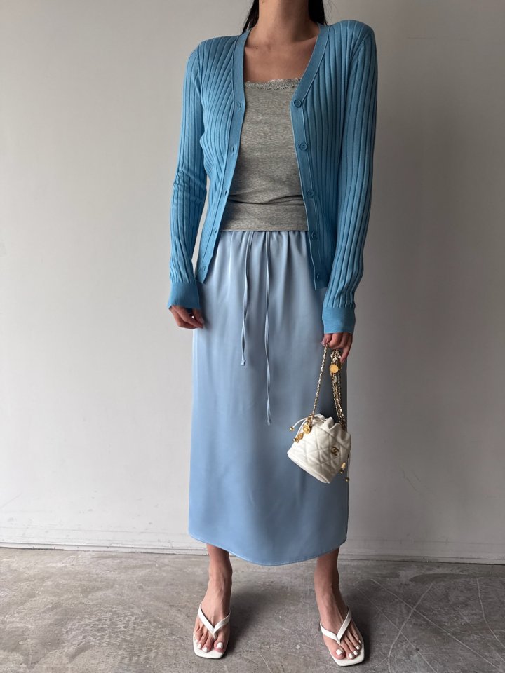 Neroli36 - Korean Women Fashion - #momslook - Color Satin Skirt - 5