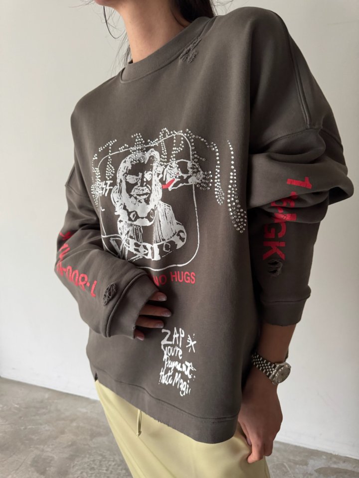 M Hotfix Vintage Sweatshirt by Neroli36 for Women - view 10