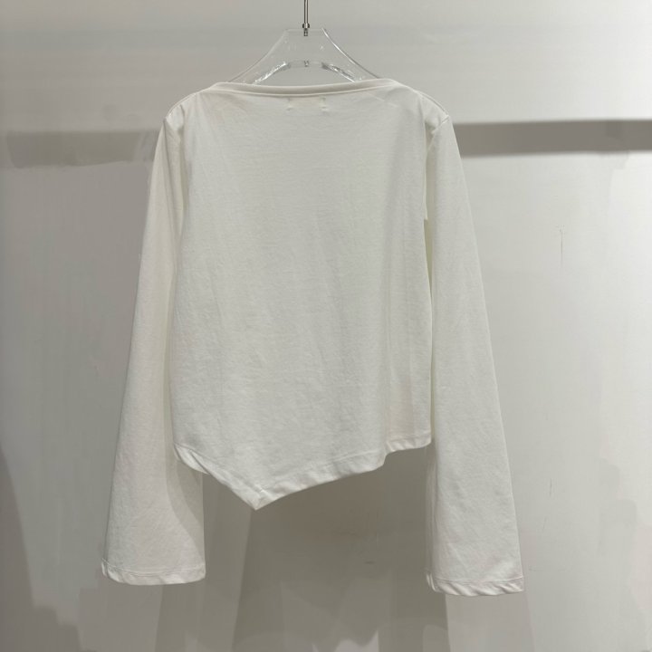 Neroli36 - Korean Women Fashion - #momslook - Eco Asymmetric Tee - 3