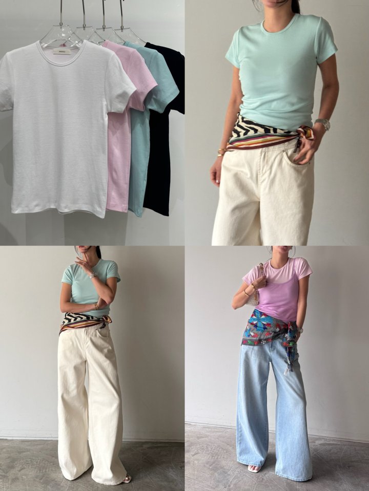 Neroli36 - Korean Women Fashion - #womensfashion - Jella Short-Sleeve Tee - 4