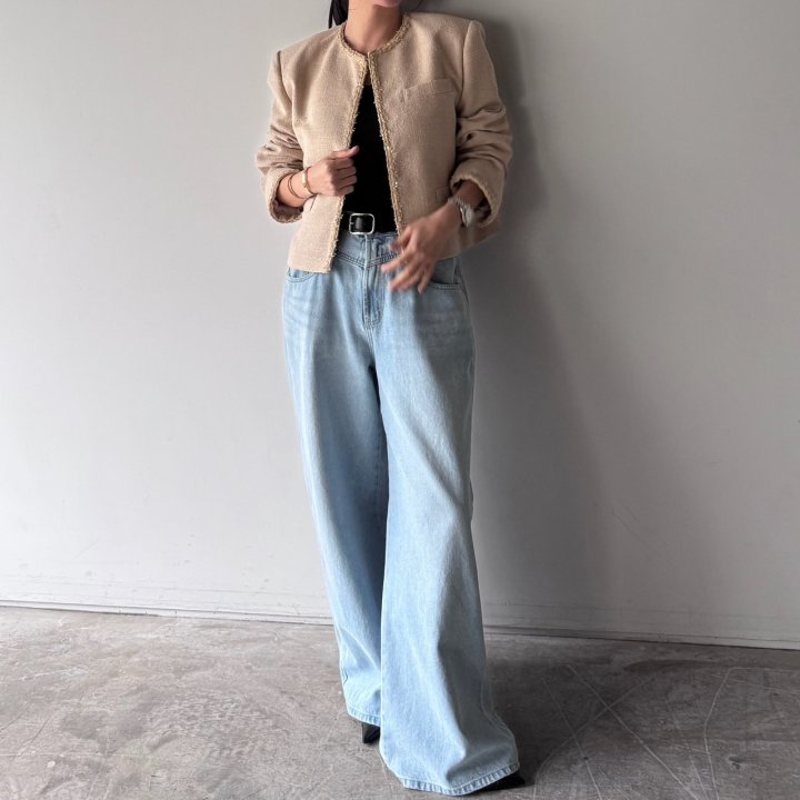 Neroli36 - Korean Women Fashion - #momslook - Double Denim Pants - 12