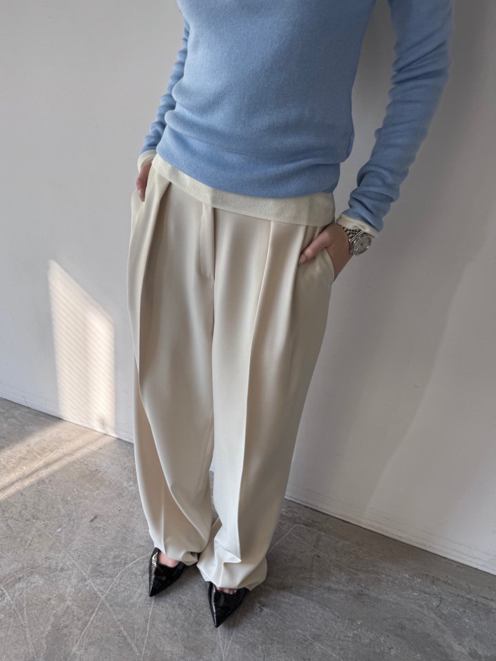 Neroli36 - Korean Women Fashion - #momslook - Lumi Belt Pleated Pants - 9