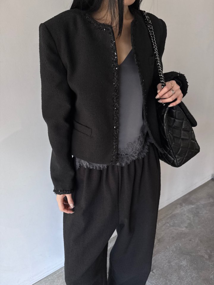 Neroli36 - Korean Women Fashion - #momslook - H Bling Jacket - 10
