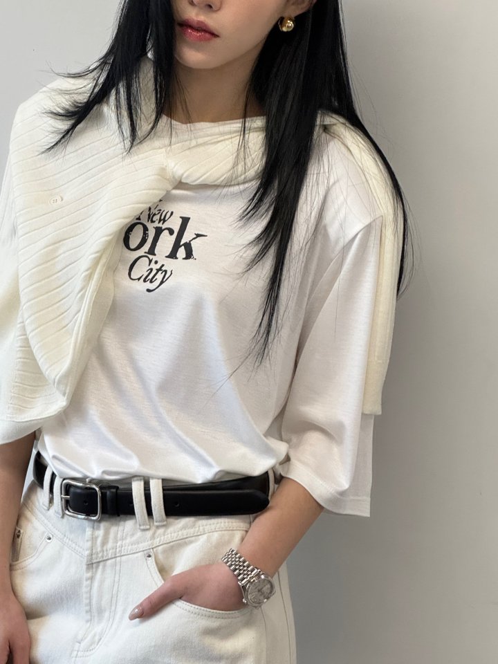 Neroli36 - Korean Women Fashion - #momslook - New York City Tee - 11