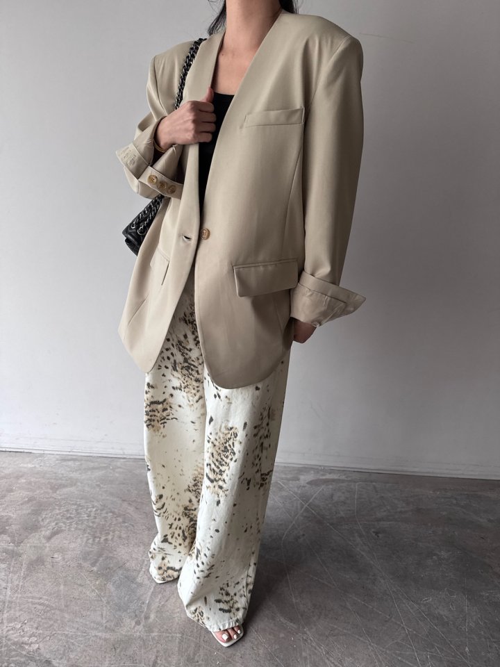 Neroli36 - Korean Women Fashion - #momslook - Leopard Denim Pants - 12
