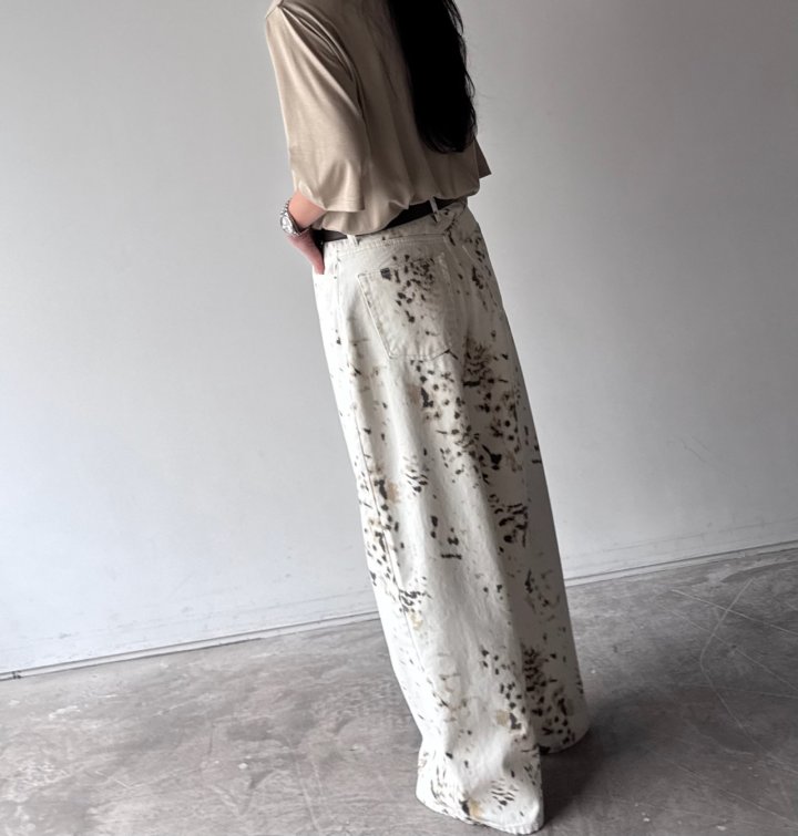 Neroli36 - Korean Women Fashion - #momslook - Leopard Denim Pants - 8