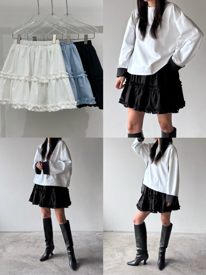 Neroli36 - Korean Women Fashion - #vintagekidsstyle - H Tiered Skirt - 4