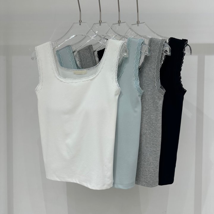 Neroli36 - Korean Women Fashion - #pursuepretty - H Bra Cup Sleeveless Top