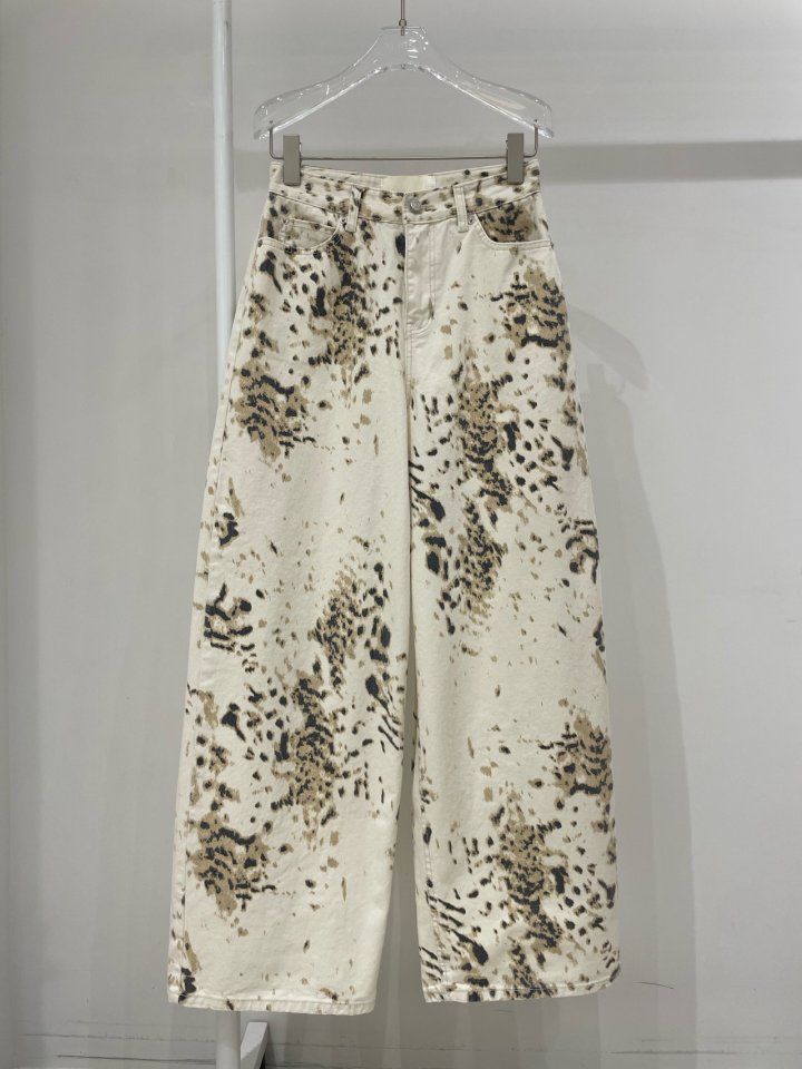 Neroli36 - Korean Women Fashion - #restrostyle - Leopard Denim Pants