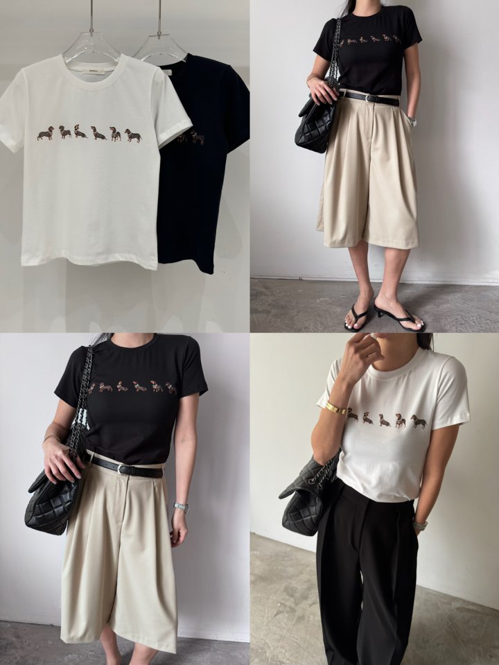 Neroli36 - Korean Women Fashion - #restrostyle - H Hunt Tee - 4