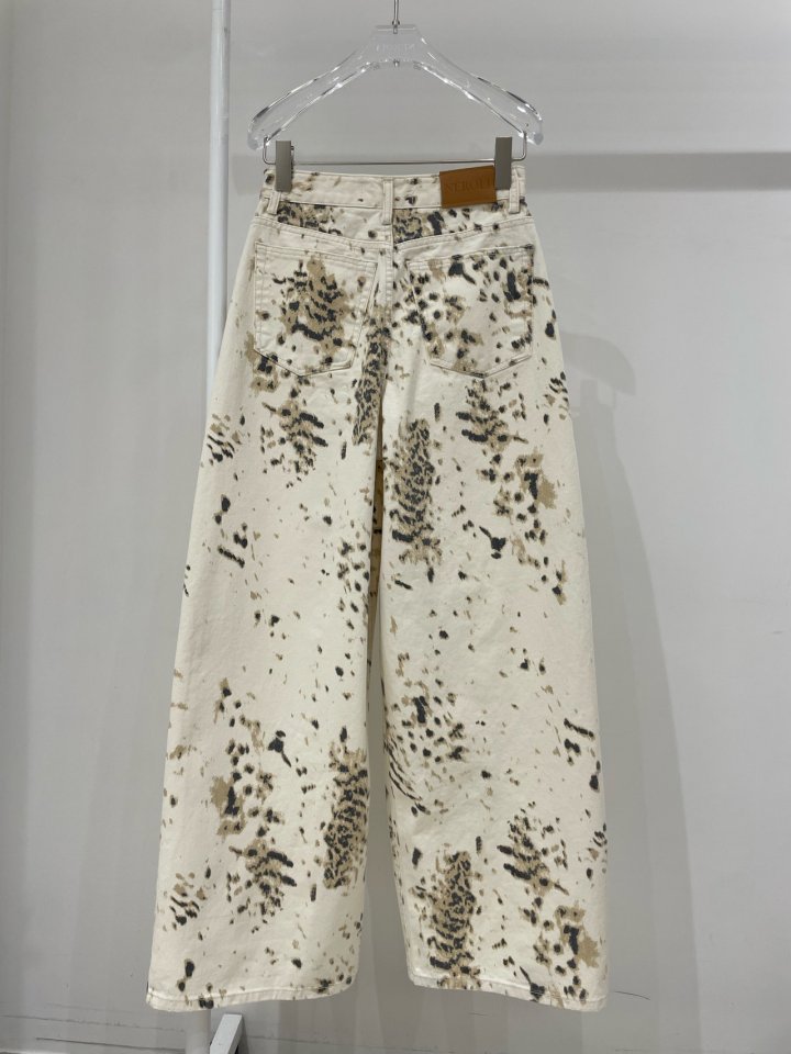Neroli36 - Korean Women Fashion - #romanticstyle - Leopard Denim Pants - 2