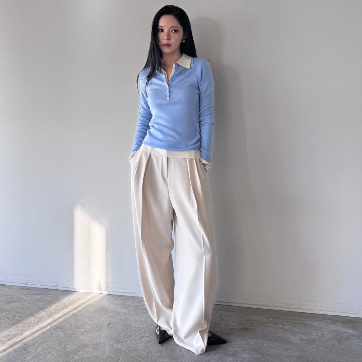 Neroli36 - Korean Women Fashion - #shopsmall - Lumi Belt Pleated Pants - 6