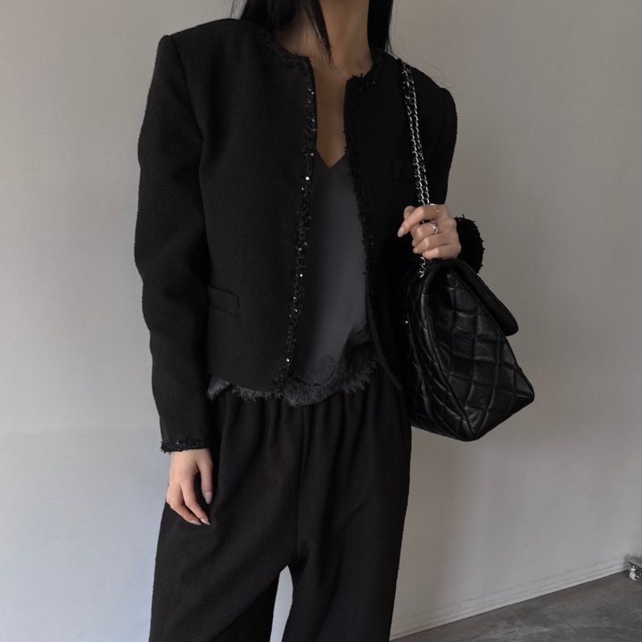 Neroli36 - Korean Women Fashion - #thelittlethings - H Bling Jacket - 5