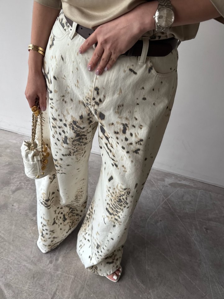 Neroli36 - Korean Women Fashion - #thelittlethings - Leopard Denim Pants - 5