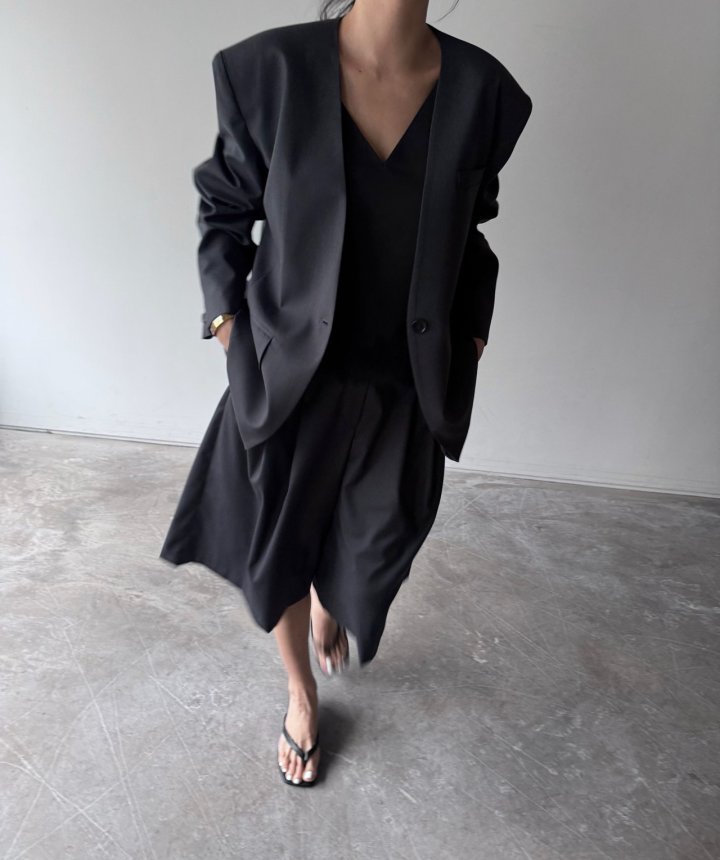 H No-Collar Single Jacket by Neroli36 for Women - view 11