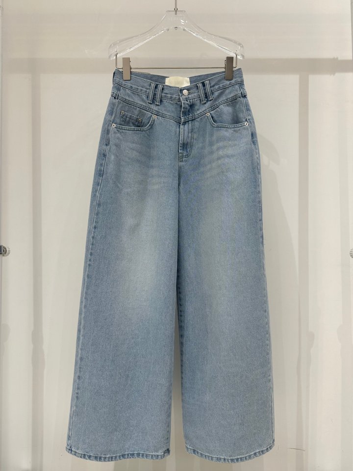 Neroli36 - Korean Women Fashion - #vintagekidsstyle - Double Denim Pants - 3