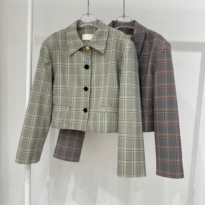 Neroli36 - Korean Women Fashion - #womensfashion - H Tutu Check Jacket - 11