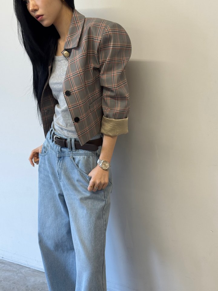 Neroli36 - Korean Women Fashion - #womensfashion - H Tutu Check Jacket - 5