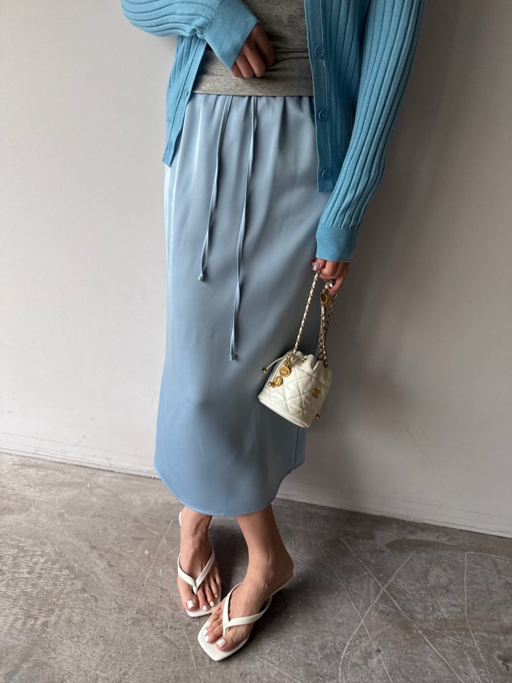 Neroli36 - Korean Women Fashion - #womensfashion - Color Satin Skirt - 6