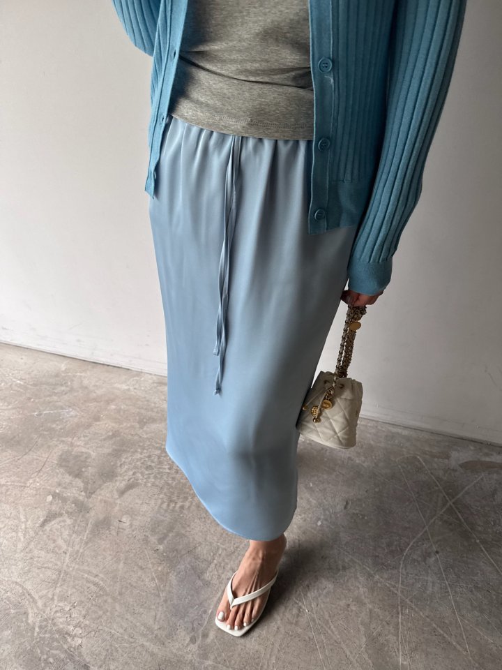 Neroli36 - Korean Women Fashion - #womensfashion - Color Satin Skirt - 8