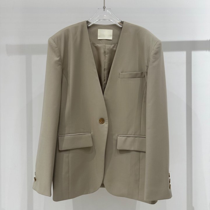 H No-Collar Single Jacket by Neroli36 for Women - view 2