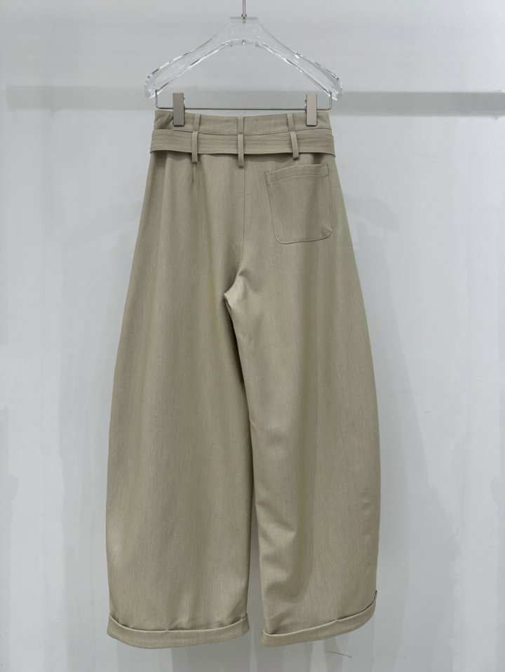 Neroli36 - Korean Women Fashion - #womensfashion - M Curved Belt Pants - 3