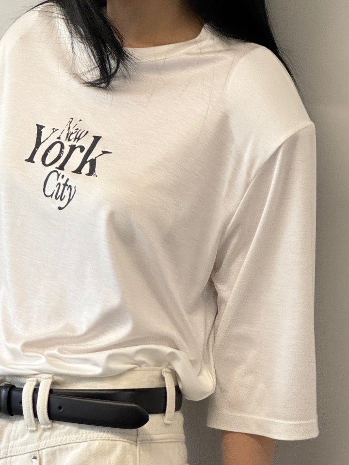 Neroli36 - Korean Women Fashion - #womensfashion - New York City Tee - 10