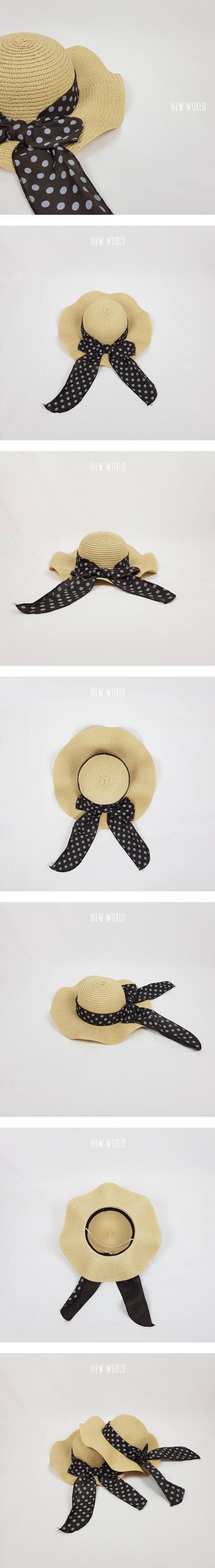 New World - Korean Children Fashion - #discoveringself - Paper Yarn Polka Dot Hula Hat