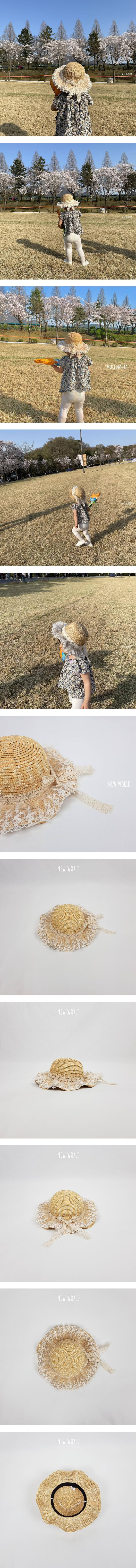 New World - Korean Children Fashion - #kidzfashiontrend - Straw Lace Hat