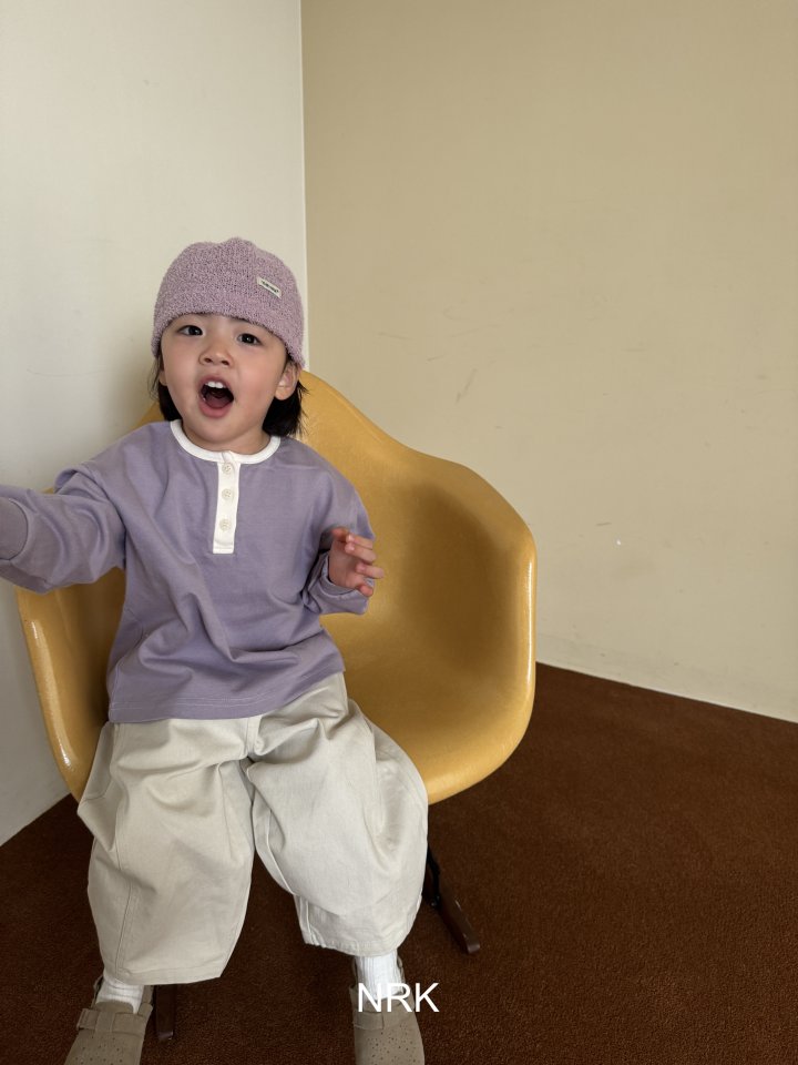 Nrk - Korean Children Fashion - #kidsshorts - Ribbed Button Tee - 8