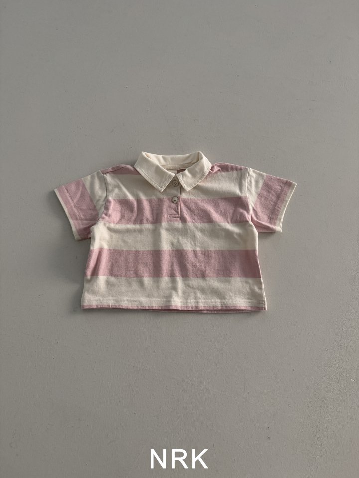 Nrk - Korean Children Fashion - #kidsstore - Bold Stripe Collar Tee - 10