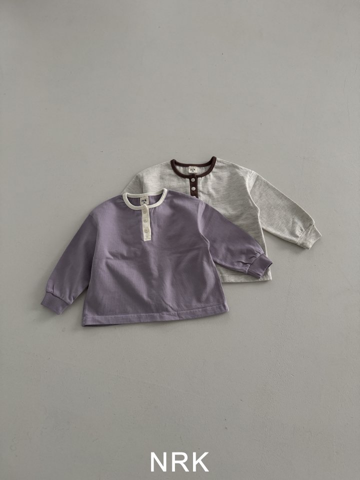 Nrk - Korean Children Fashion - #kidsstore - Ribbed Button Tee - 9