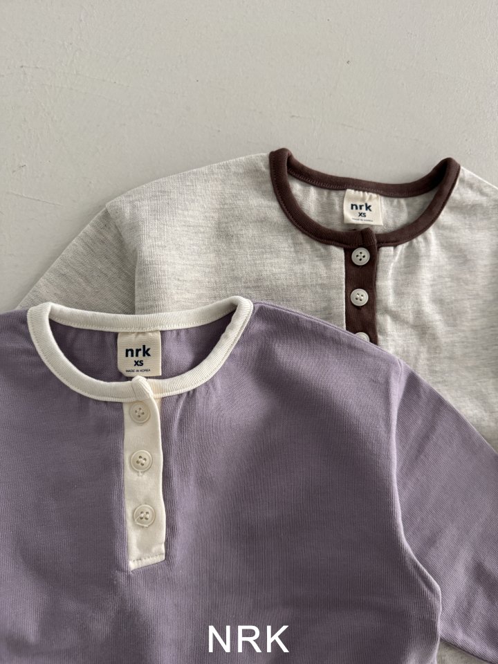 Nrk - Korean Children Fashion - #kidzfashiontrend - Ribbed Button Tee - 10