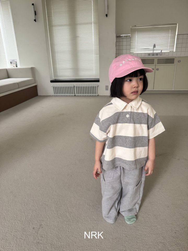 Nrk - Korean Children Fashion - #minifashionista - Bold Stripe Collar Tee