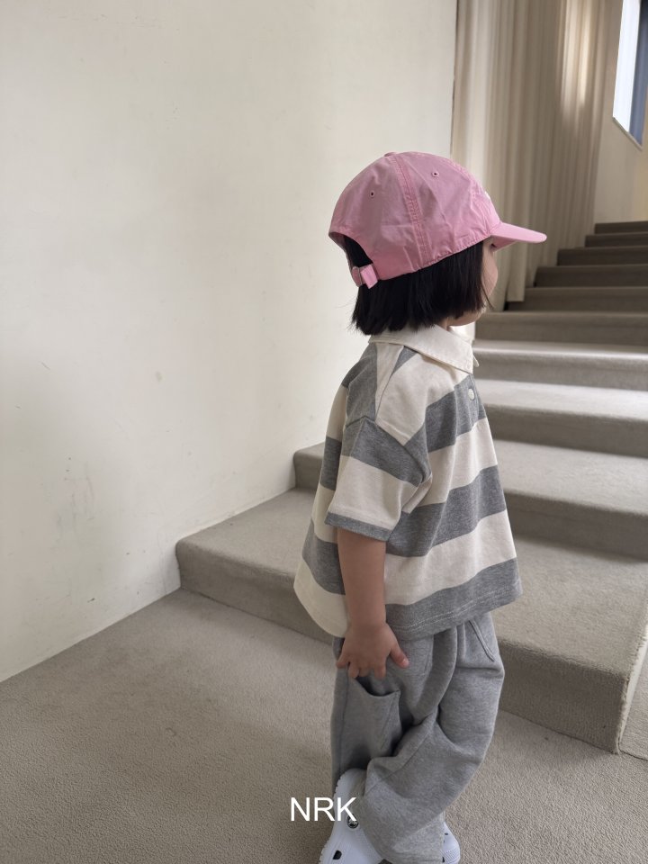 Nrk - Korean Children Fashion - #prettylittlegirls - Bold Stripe Collar Tee - 2