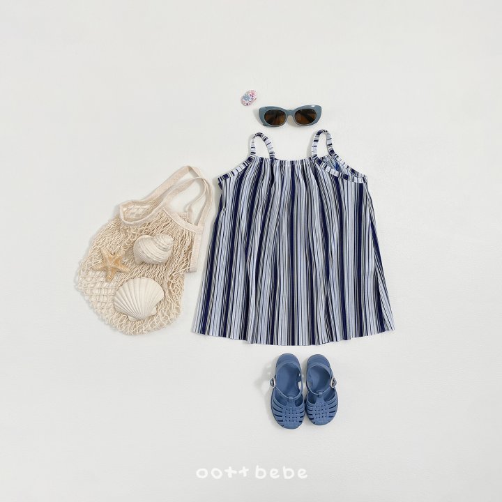 Oott Bebe - Korean Baby Fashion - #babyfever - Twinkle Pleated One-piece (Kids) - 3